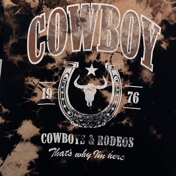 COWBOYS & RODEOS Women’s Short Sleeve Tie Dye T-shirt. Sz M (Bust 38”). - Picture 2 of 3